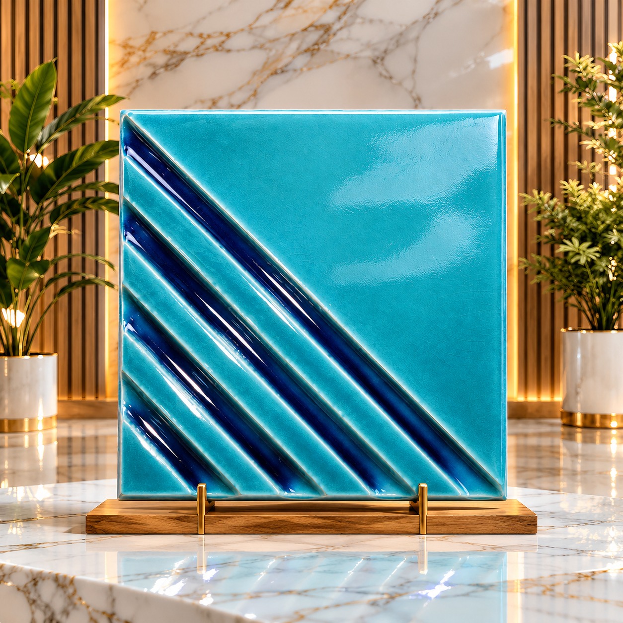Sky Blue Marble Tile
