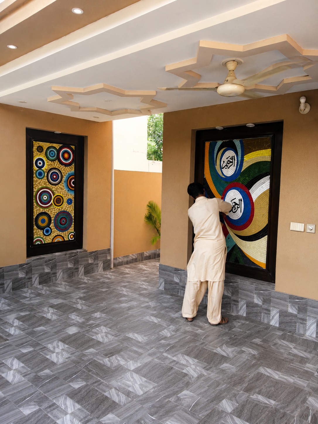 Terrace Swirl Mosaic Wall Panels