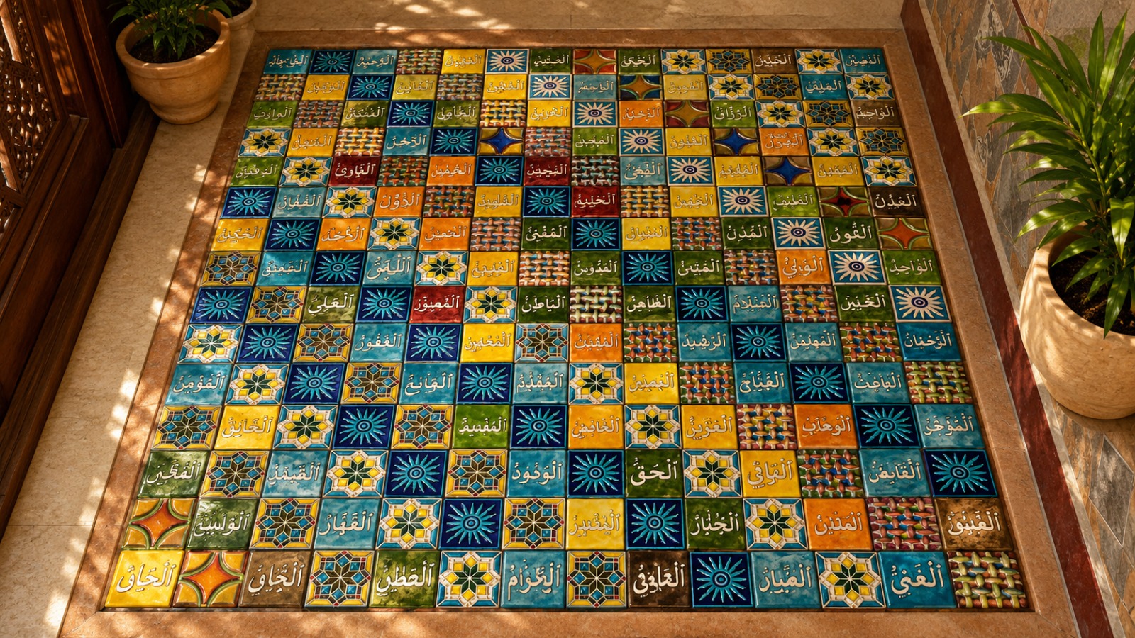 Multani Asma ul Husna Tile Floor Panel